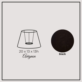 Avignon 20cm black linen